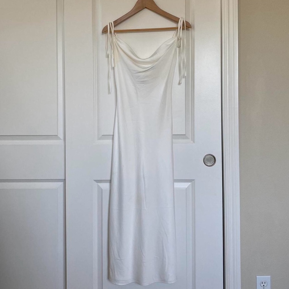 Wayf Cowl Neck Midi Dress